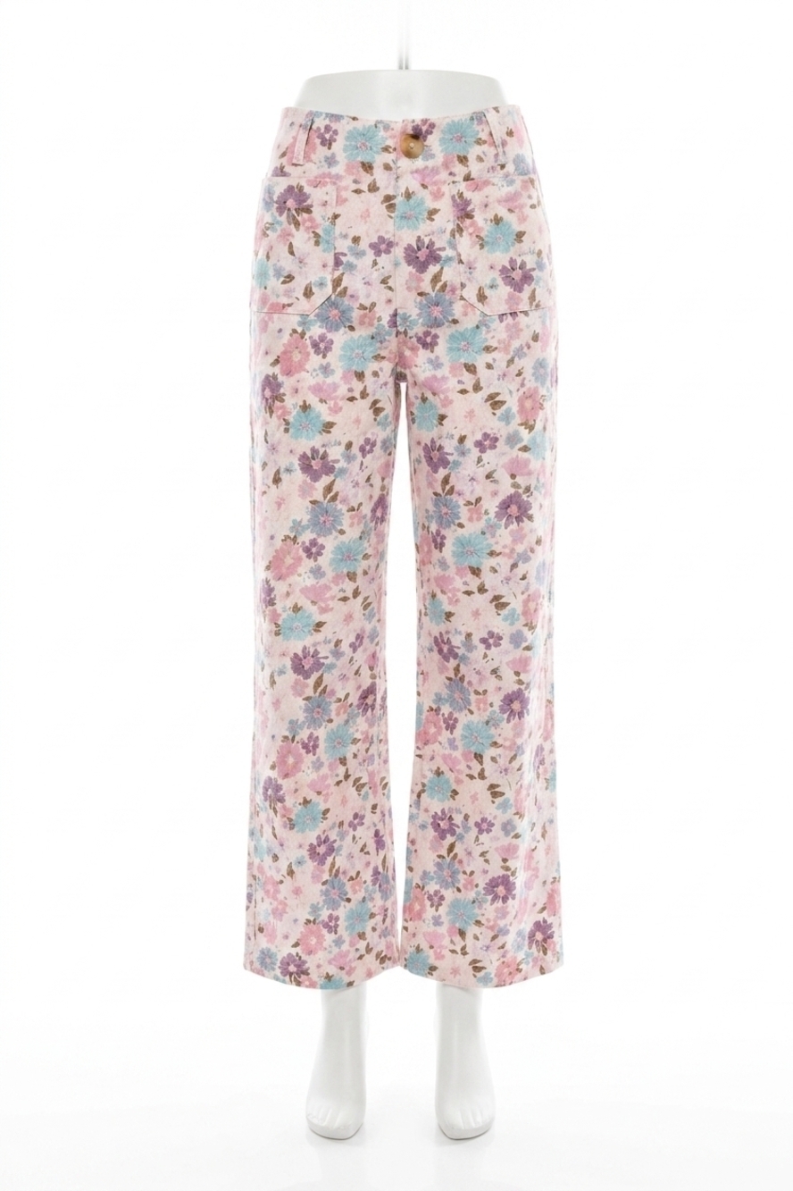 NEW EE:SOME pretty floral pants in rose blush
